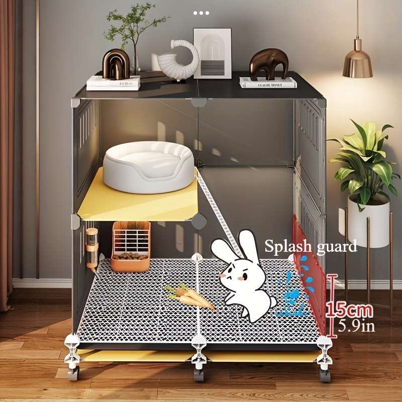 1pc Dark Gray size Single Layer Three Columns 109*49*49CMPet Cage
