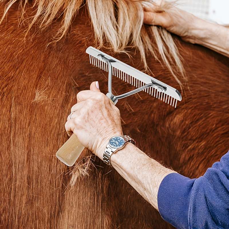 1pc Wood Color Pet Comb