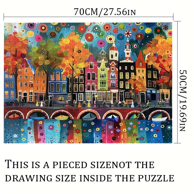 1000pcs Riverbank Scenery Puzzle for Adults Giant 50x70cm 19.7x27.6in Thick Durab