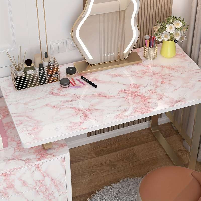 1PC Wall StickersPink Marble Pattern45x153cm