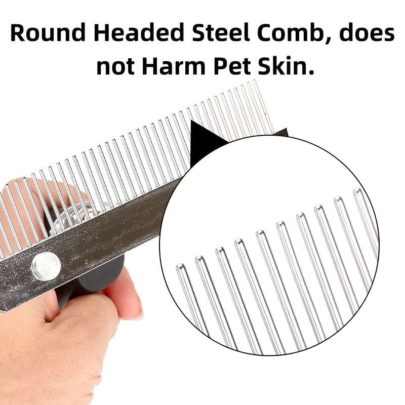 1pc Wood Color Pet Comb