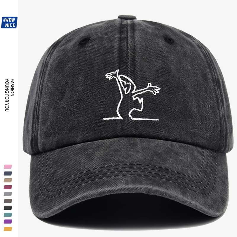 1pc Punpun Onodera Embroidered Baseball Cap Adjustable Breathable Polyester Hat with Vintage C