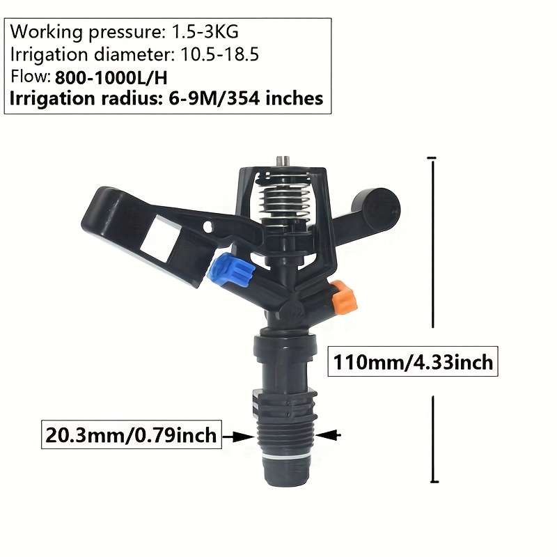 1Pc Default Threaded Swivel Sprinklers Swing Nozzles