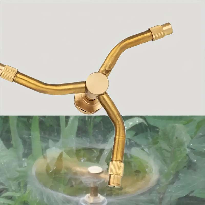 1Pc 4 Heads Rotating Brass Swirl Nozzle