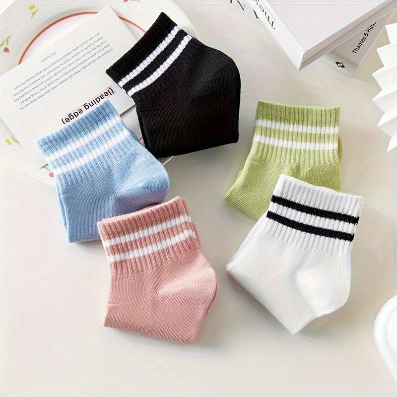5 Pairs Mixed Color High Elastic Socks