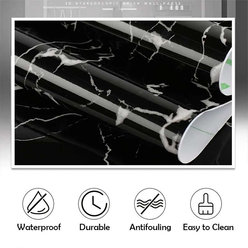 1PC Wall StickersRhineStOne Black40x100cm