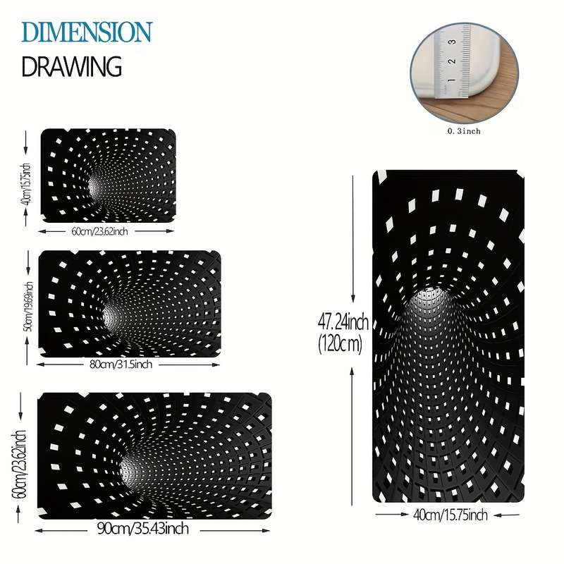 1Pc 40x120cm 15.75x47.24inch Floor Mat
