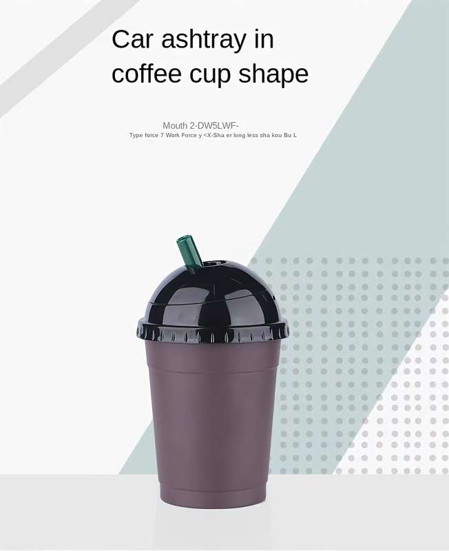 1pc High-Temperature Resistant Car Ashtray with Lid Portable Detachable ABS Ashtray for Coffee C