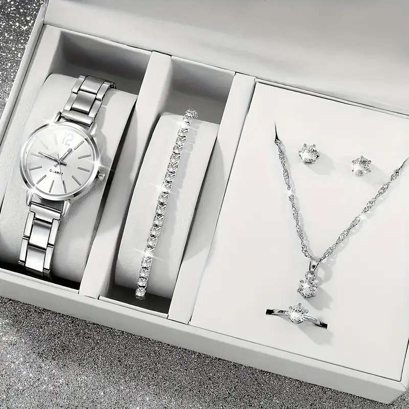 6Piece Fashion Womens Quartz Watch Jewelry Set Does