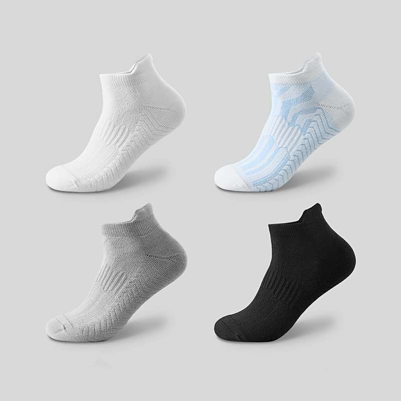 4 Pairs Mixed Color One Size High Elastic Socks