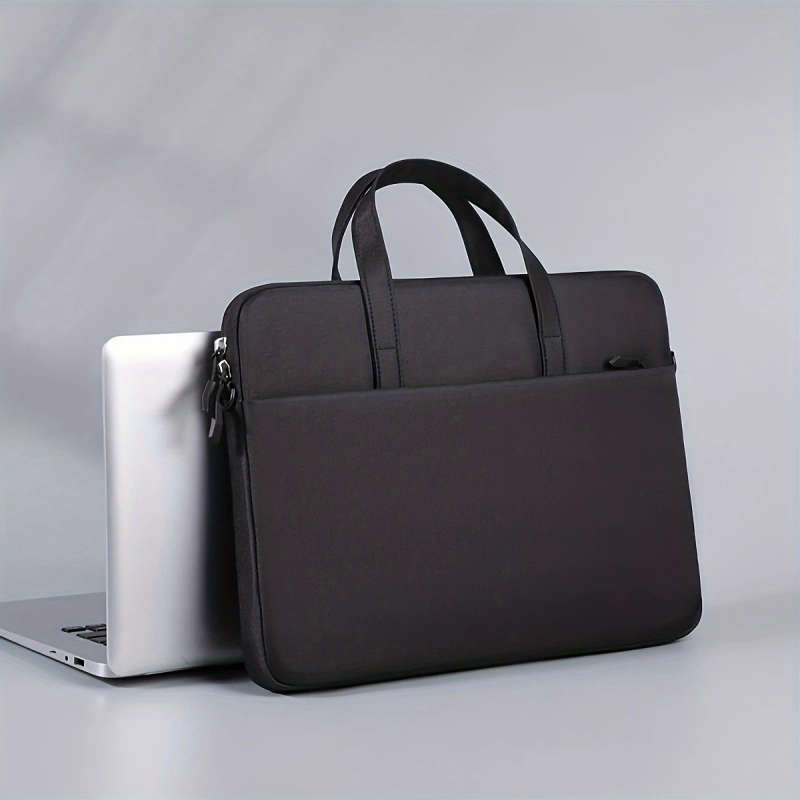 1pc Solid Color Simple Lightweight Portable Laptop Bag Portable Business Trip Computer Protective