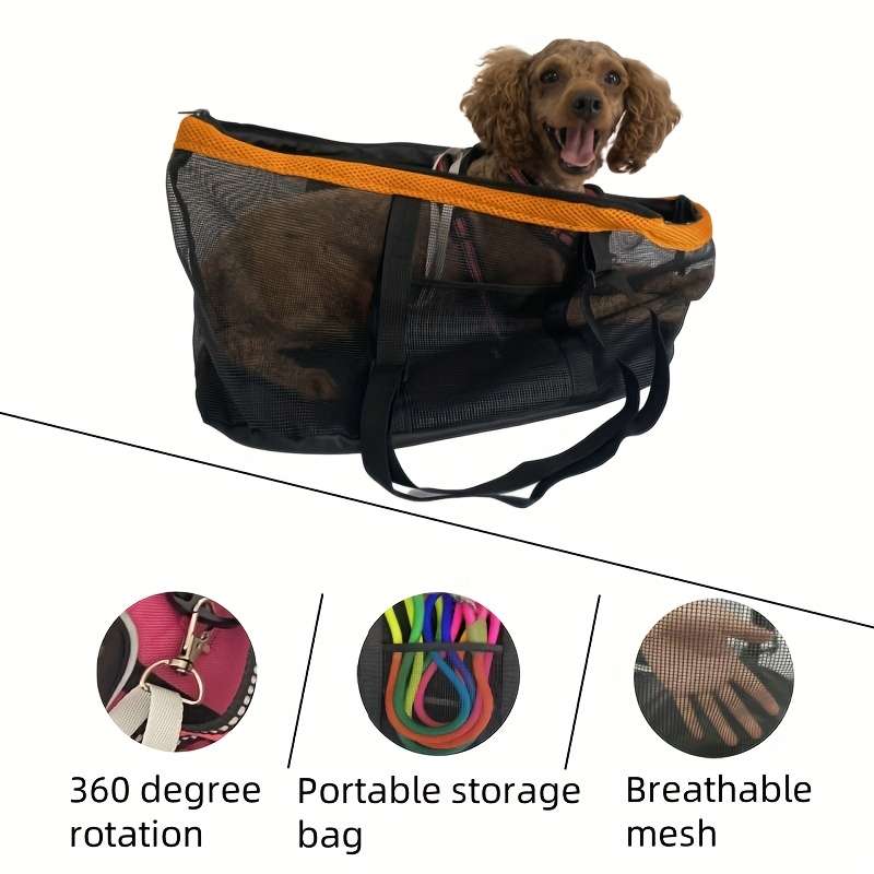 1pc Orange edge Add black Pet Bag