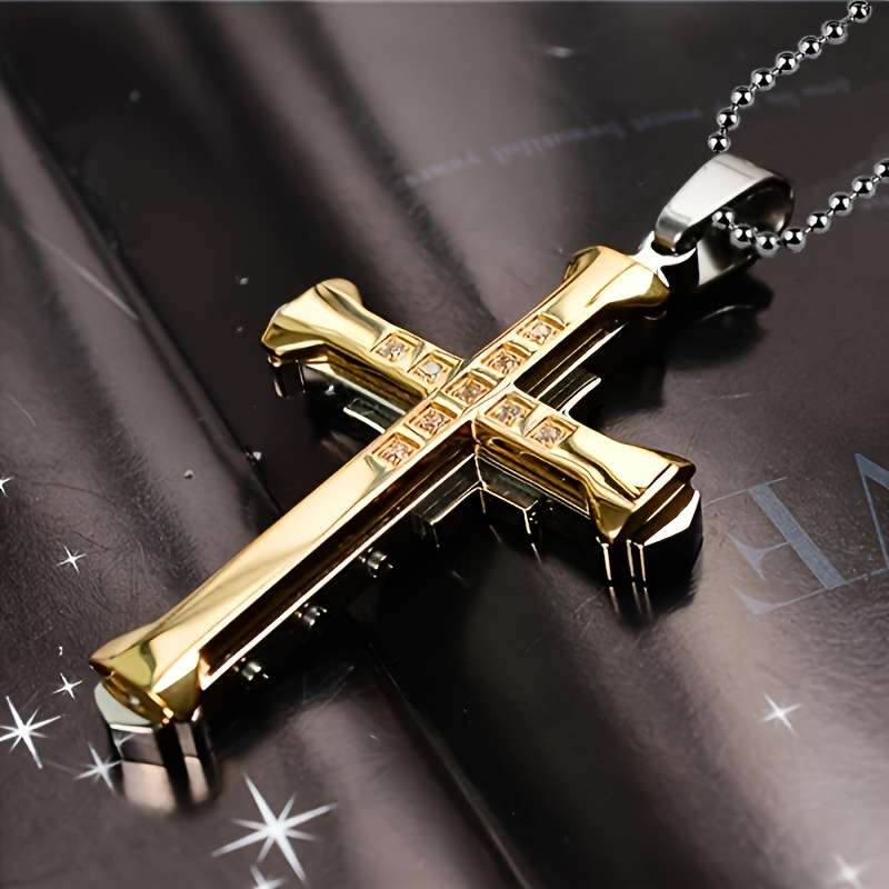 1 Piece Golden Jesus Theme Pendant