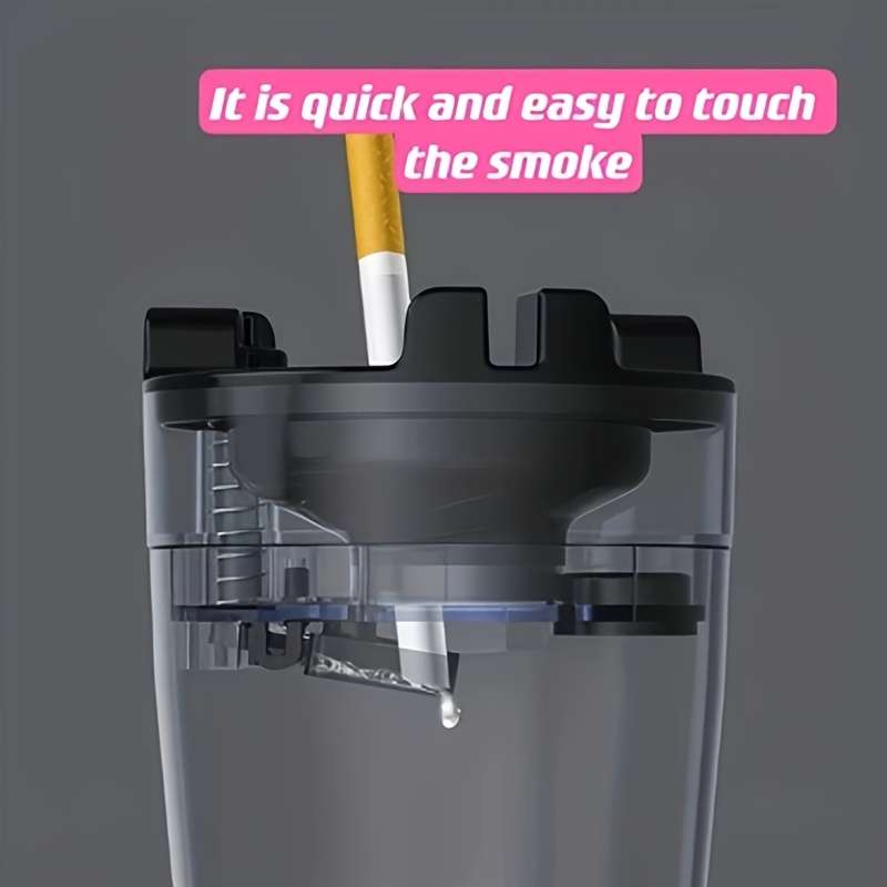 1pc Windproof Ashtray with Water Chamber Creative Funnel Design Dual Compartment for Cigare