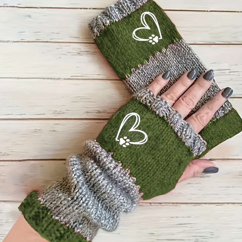 1 Pair Dark Gray Warm Gloves