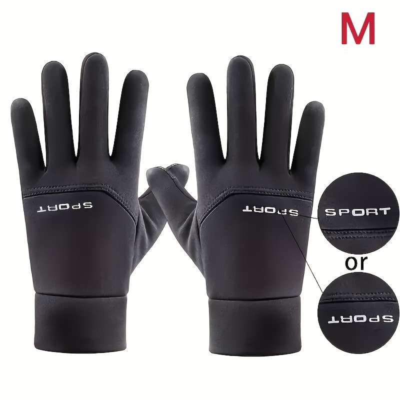 1 Pair Black Size L Outdoor Sports Gloves