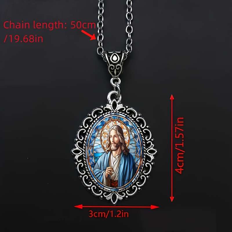 1 Piece Antique Silvery Jesus Theme Pendant