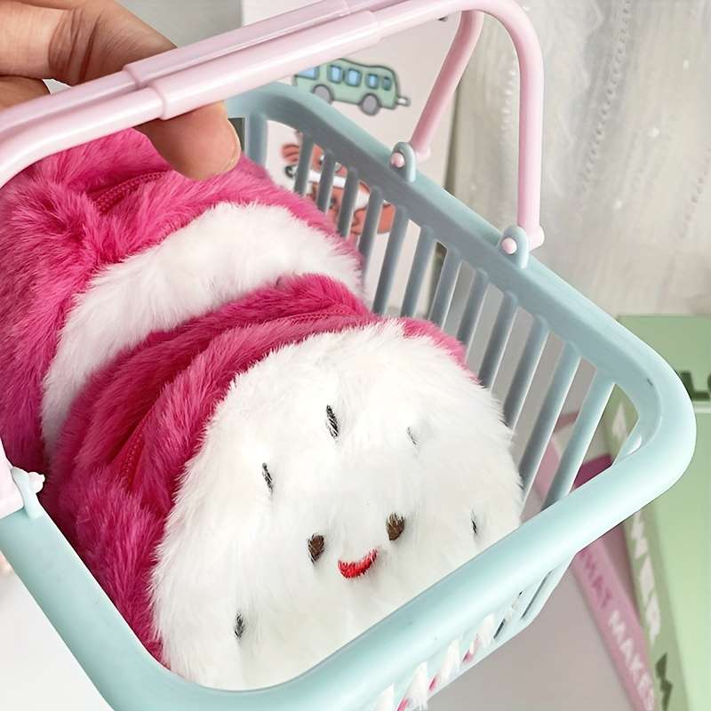 1pc Plush Coin Purse Dragon Fruit Shape Coin Purse Practical Storage Small Bag Mini Coin Pur