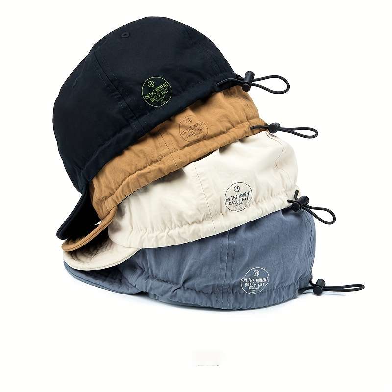1pc Men's Lightweight Quick-Dry Breathable Sun Protection Hat Stylish Beige Casual Sports Cap wit