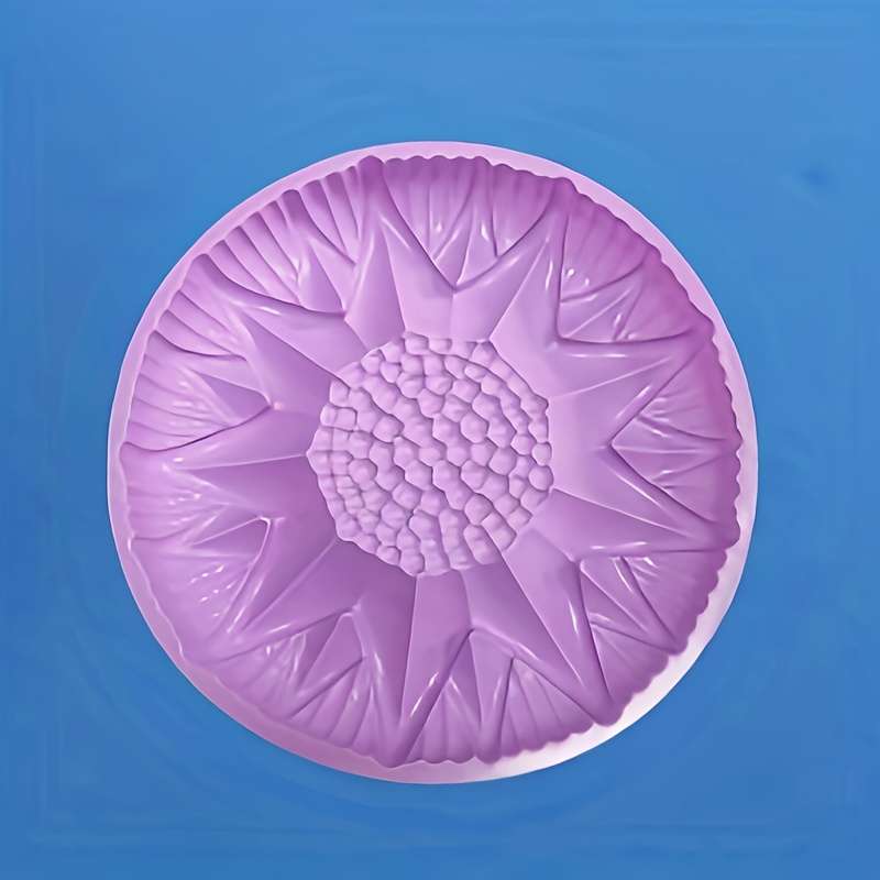 1pc Large Silicone Sunflower Shape Pastry Cake Mold Baking Tools Kitchen Accessories Random Col