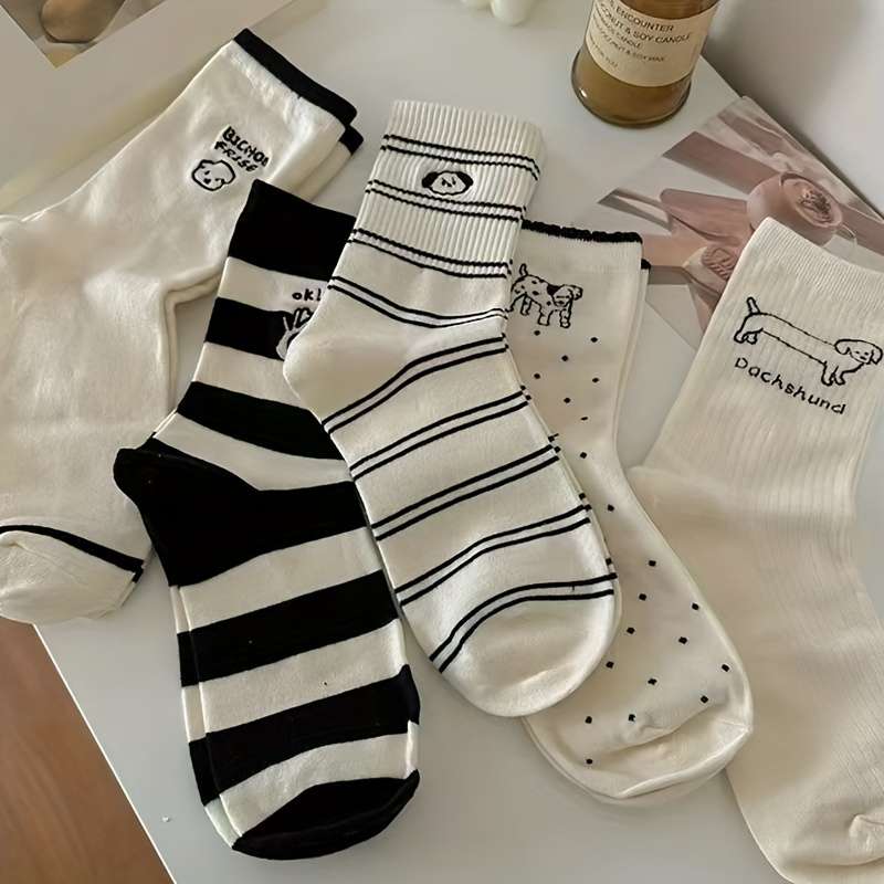 Sock 5 Pairs Mixed  One Size