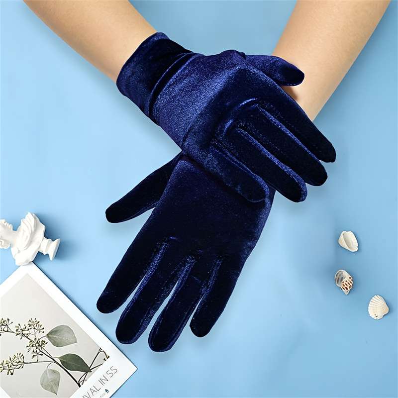 1 Pair Deep Red Warm Gloves
