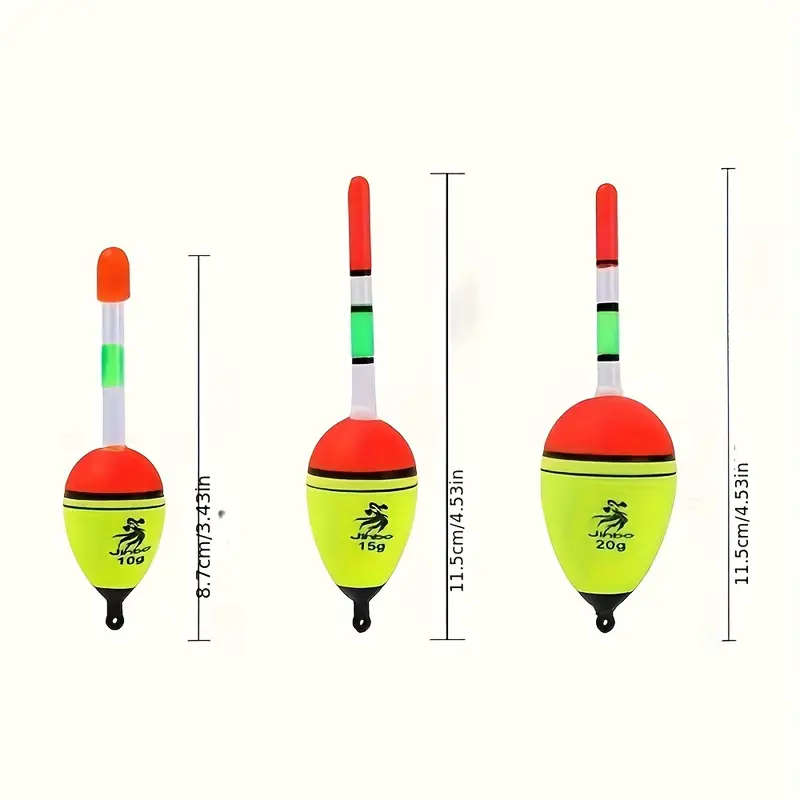1pc Durable EVA Glow-In-The-Dark Floating Buoy For Fishing And Rafting Stable Lightweight Design 15g