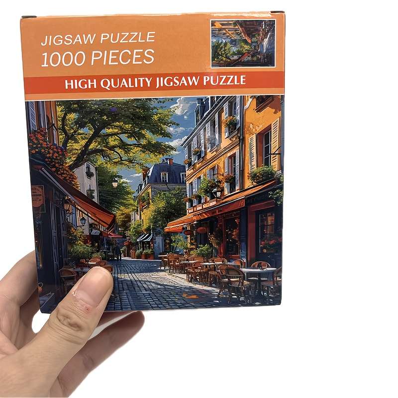 1000pcs Mini Jigsaw Puzzle Sunspire Terrace Mediterranean Scene 38x26cm Vibrant