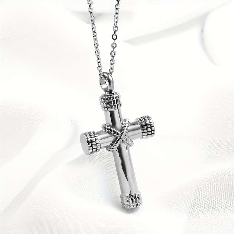 1 Piece Golden Cross Can Be Opened Jesus Theme Pendant