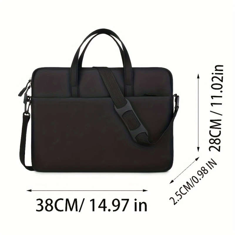 1pc Solid Color Simple Lightweight Portable Laptop Bag Portable Business Trip Computer Protective