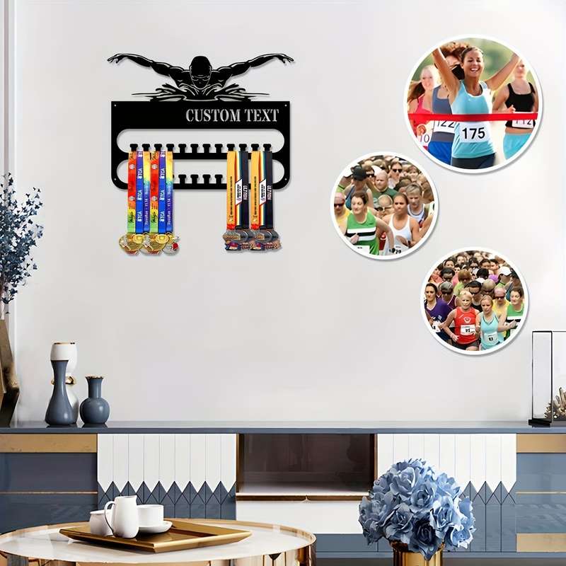 1pc Custom Butterfly Swimming Metal Medal Hangers Personalized Swimming Sports Metal Medal Displays