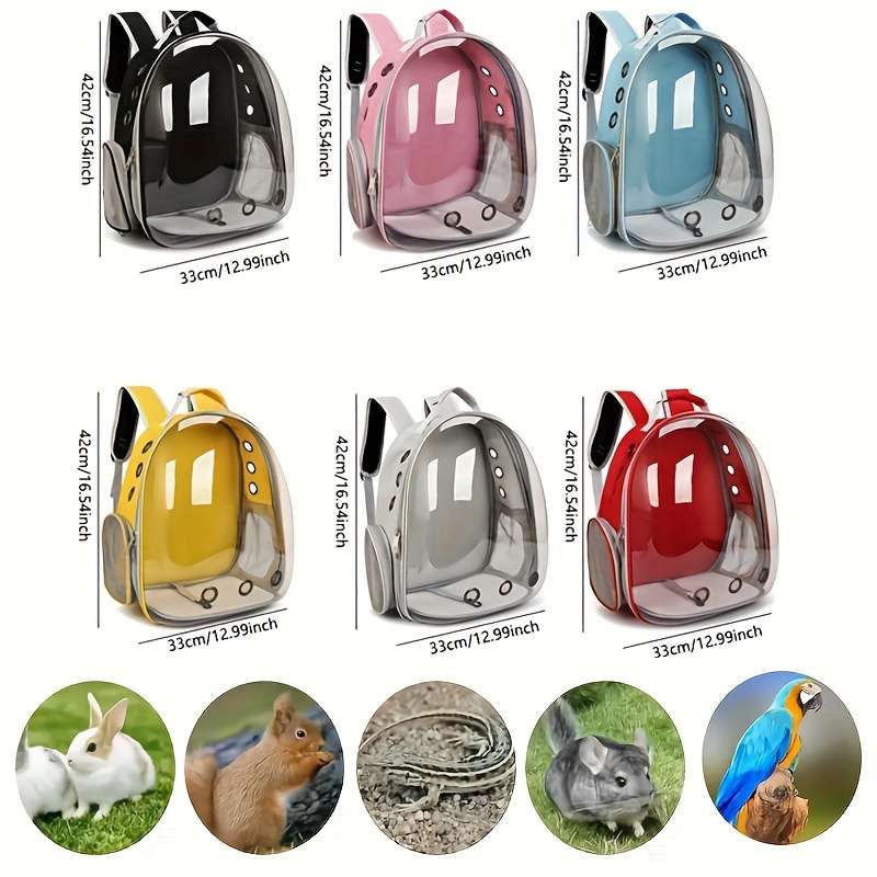 1pc One sizeStyle 9 hole breathable backpack grey Pet Bag