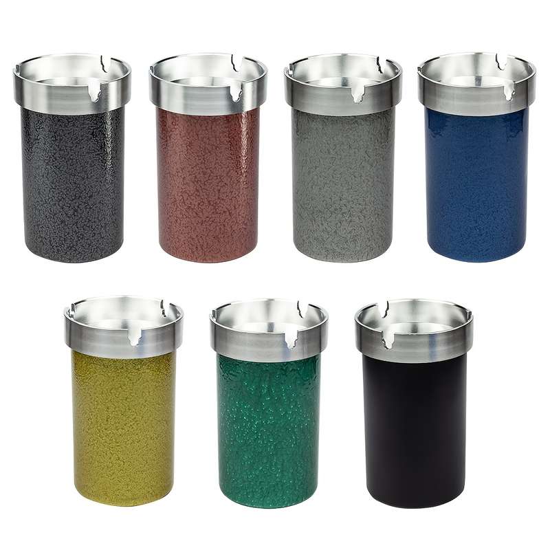 1pc Aluminum Alloy Golden Ashtray