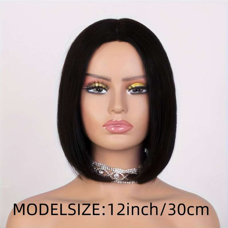 1Pc Black 30.48cm Fashion Design Wig