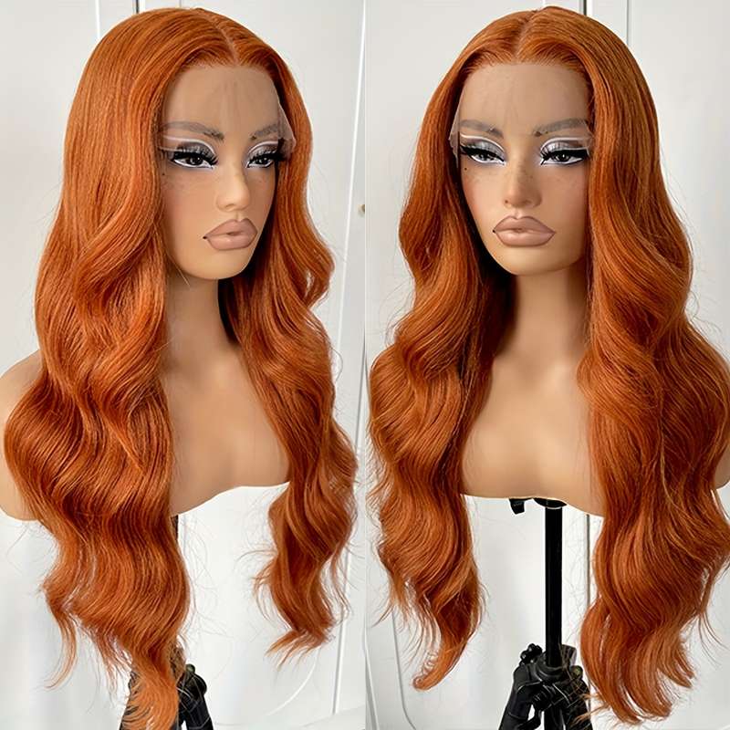 1Pc Ginger Orange 66.04cm Fashion Design Wig