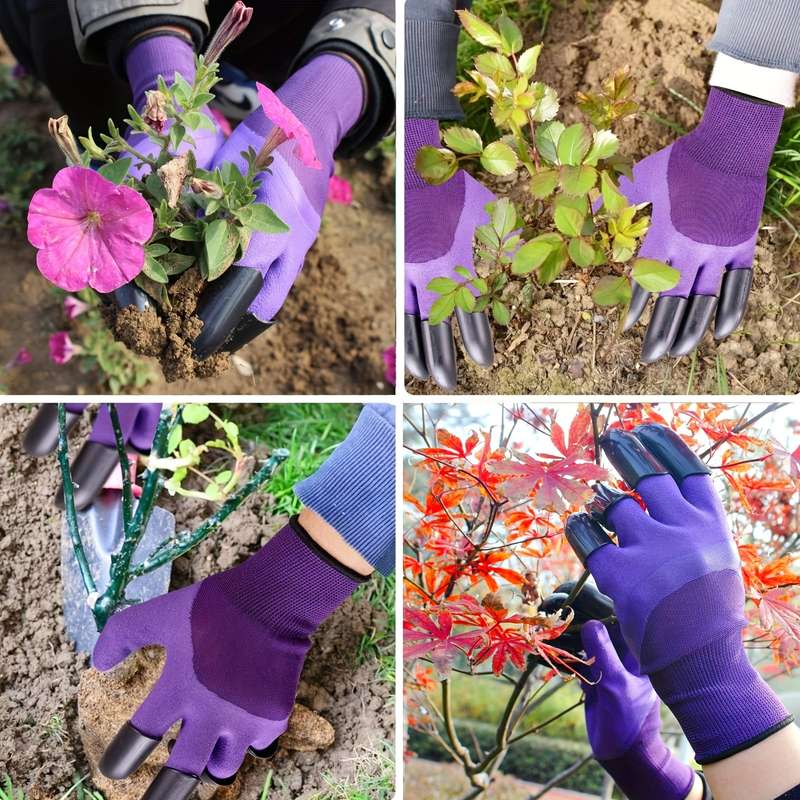 1 Pair Purple Multi Purpose Work Gloves