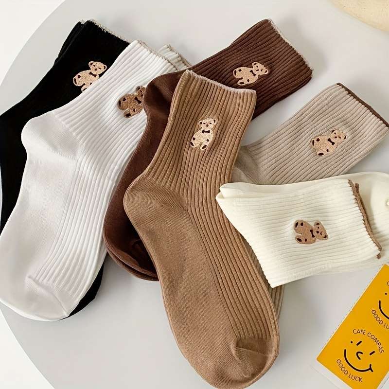 5 Pairs All One Size High Elastic Socks