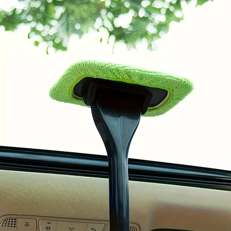 1pc Versatile Car Window Cleaning Brush Silicone Anti-Fog Windshield Interior Glass Duster