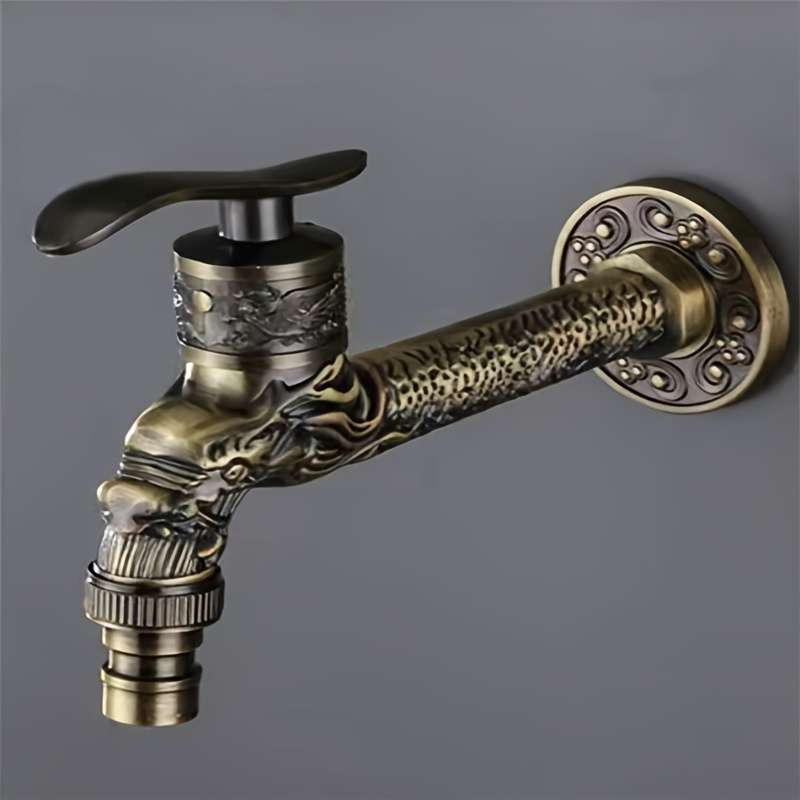 1 Piece Retro European Style Long Green Dragon Faucet