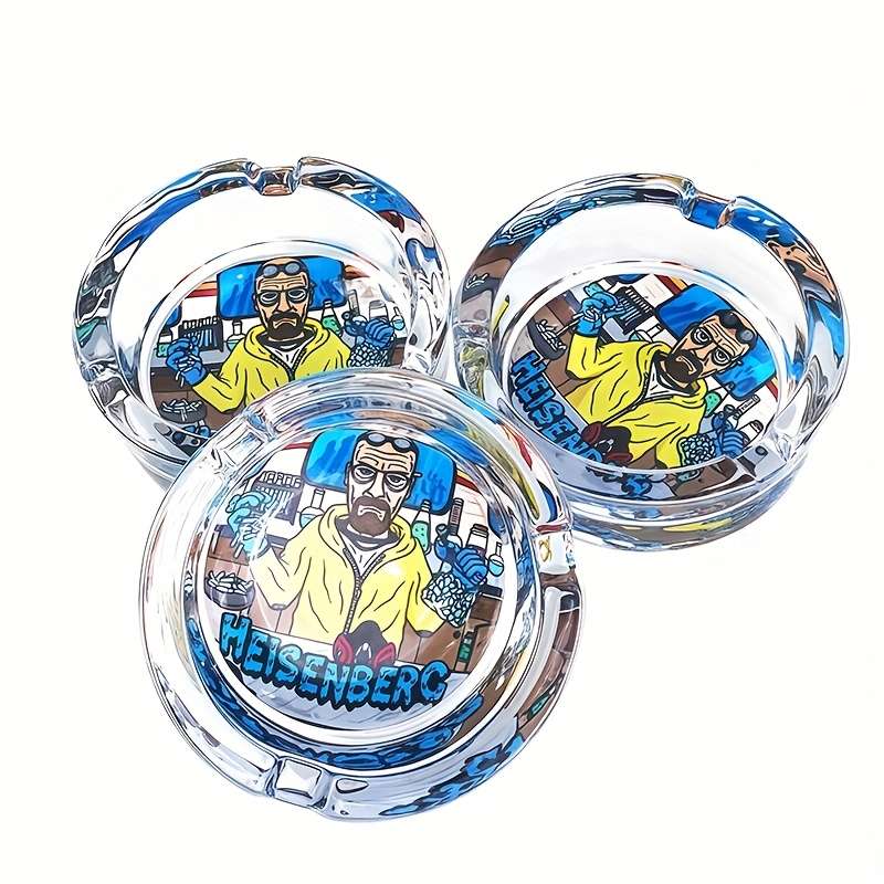 1pc Glass Ashtray 8.48 cm Round Mini Size Perfect for Home Office Bar Decor an Ideal Gift