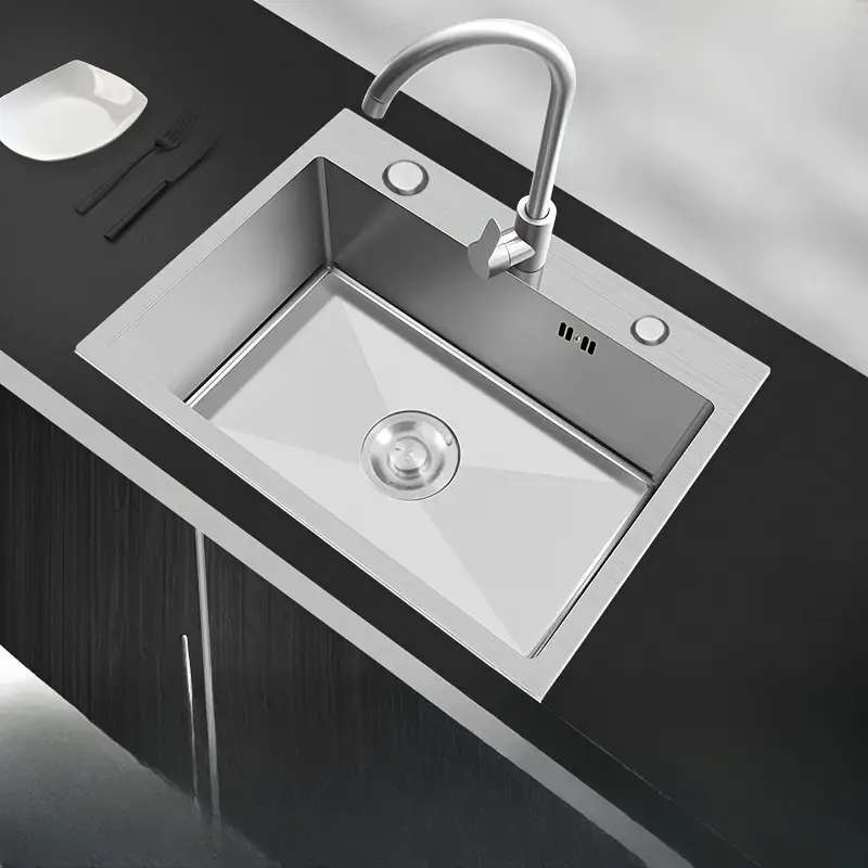 Classic Stainless Steel Kitchen Sink Single Bowl