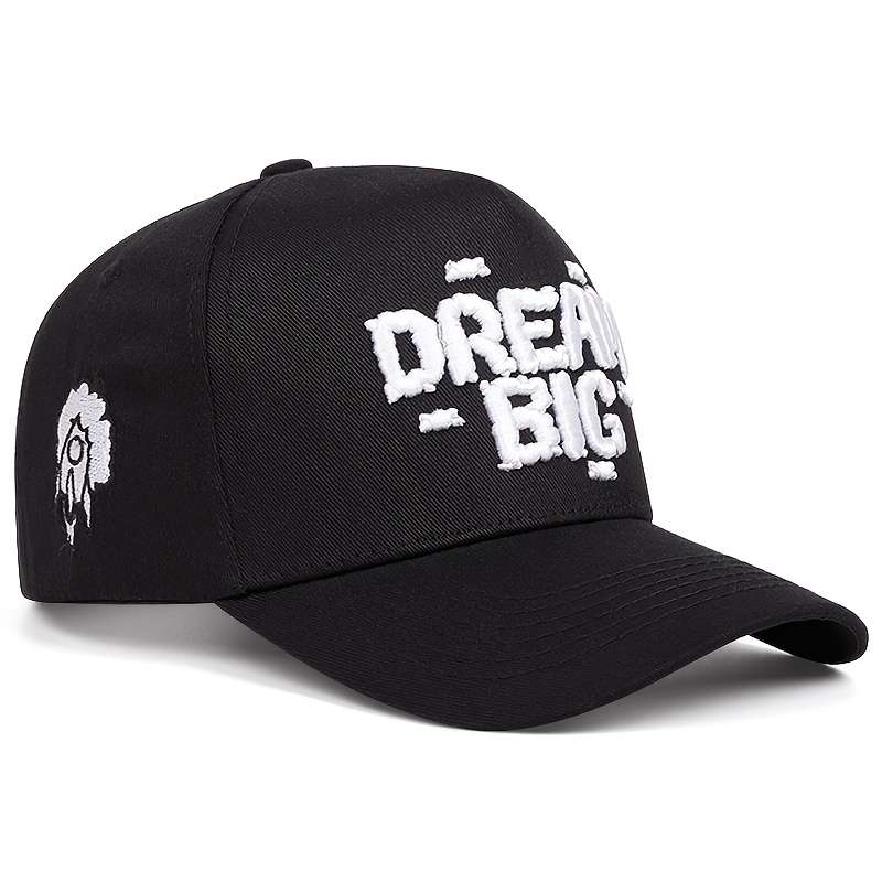 1pc Big Dream Embroidered Baseball Cap for Men And Women Outdoor Sunshade Casual Duckbill Hat Am