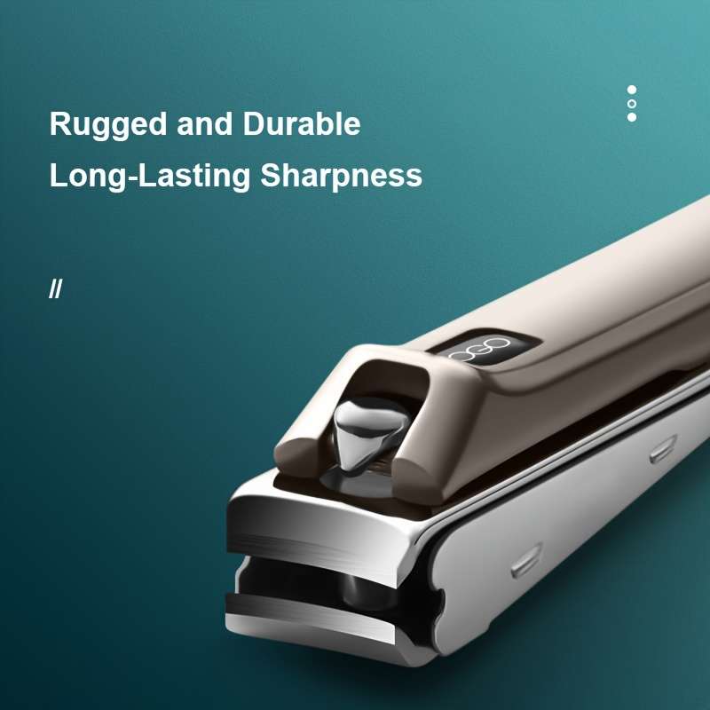 1pc Modern Nail Clipper with Sharp Edges Thick Stainless Steel Toenail and Fingernail Trimmer