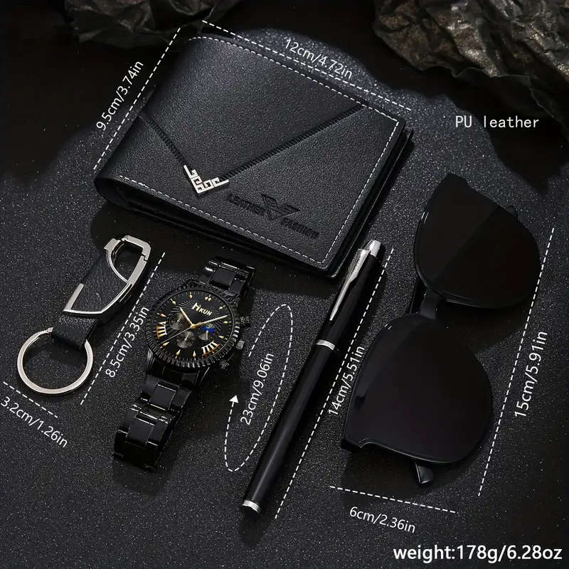 5 Piece Luxury Men's Fashion Watch Set