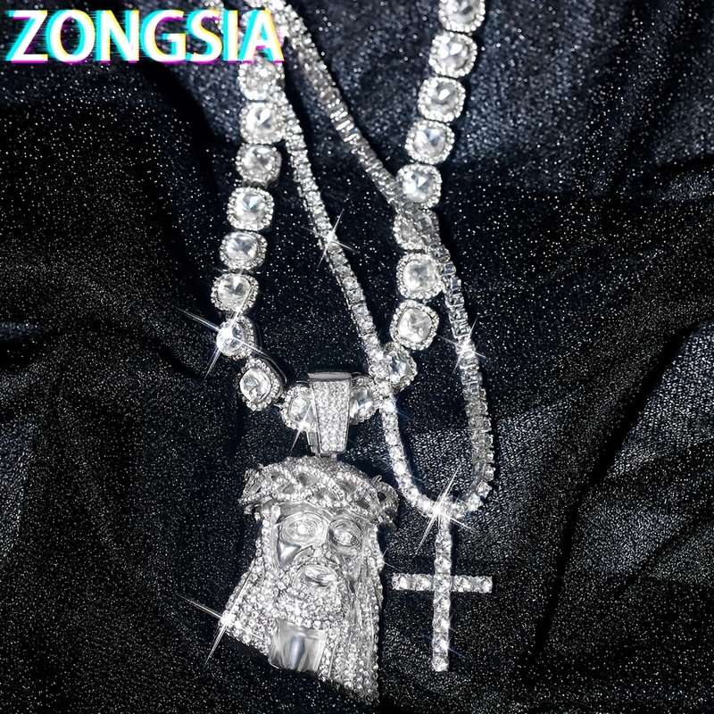 1 Piece Silver Color Jesus Theme Pendant