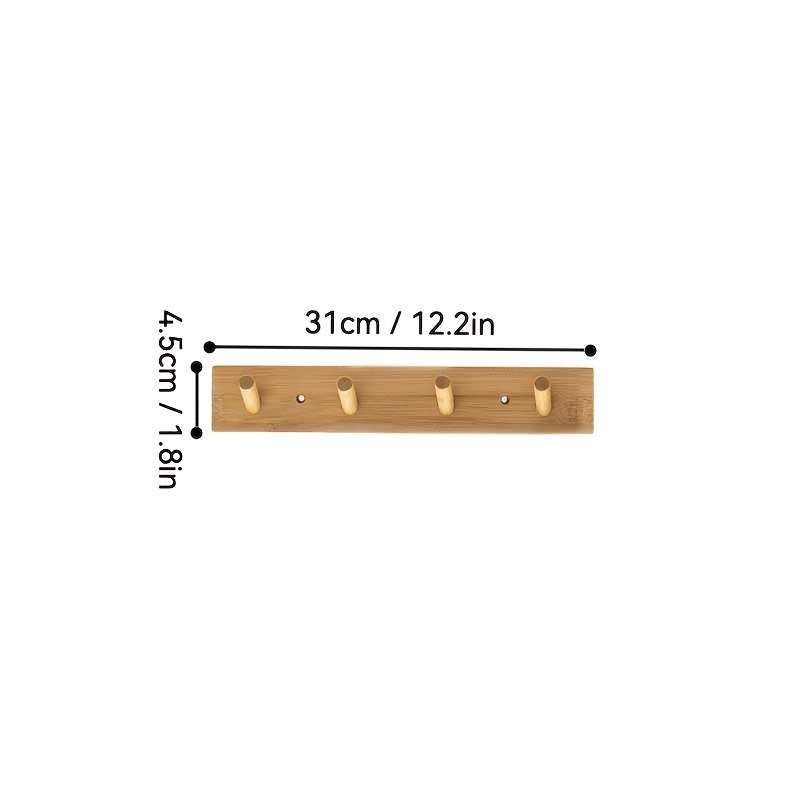 Wall-Mounted Coat Racks Bamboo Clothes Towel Hat Handbags Key Coat Hooks for Living Room Bedroom Ent