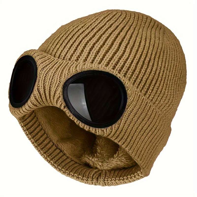 1pc Fleece-Lined Knit Beanie Warm Stylish Couple's Hat for Skiing Perfect for Halloween Chris