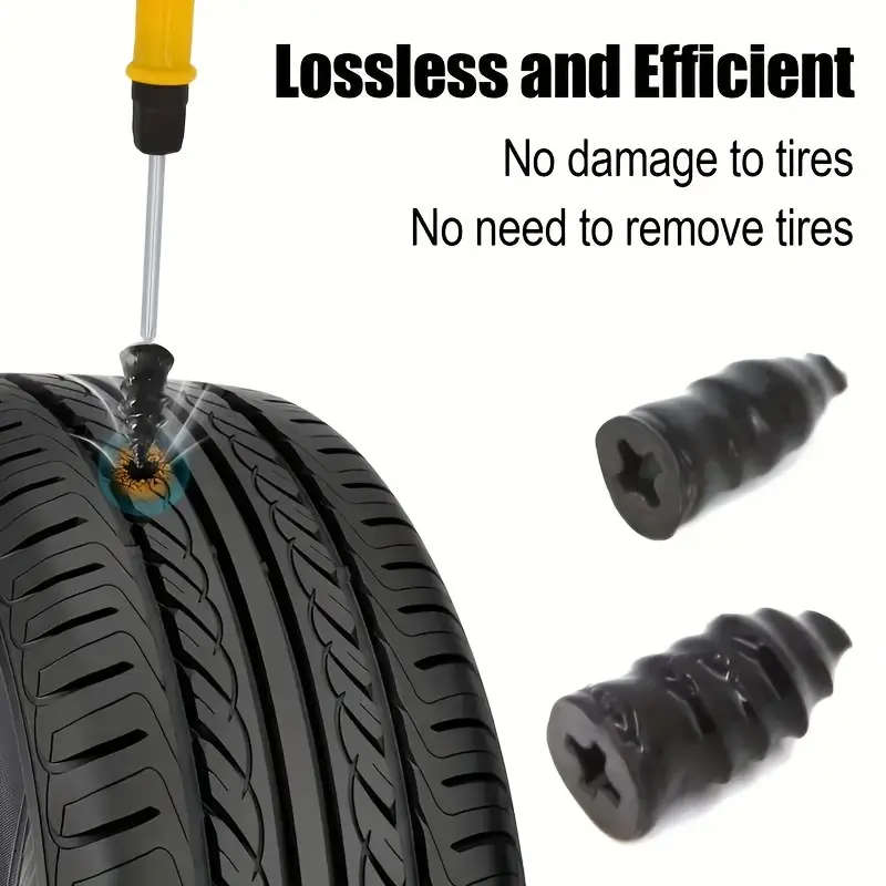 22Piece Car Tire Repair Kit with Emergency Puncture Repair Tools Plug Strips and Stirring Glue Quick