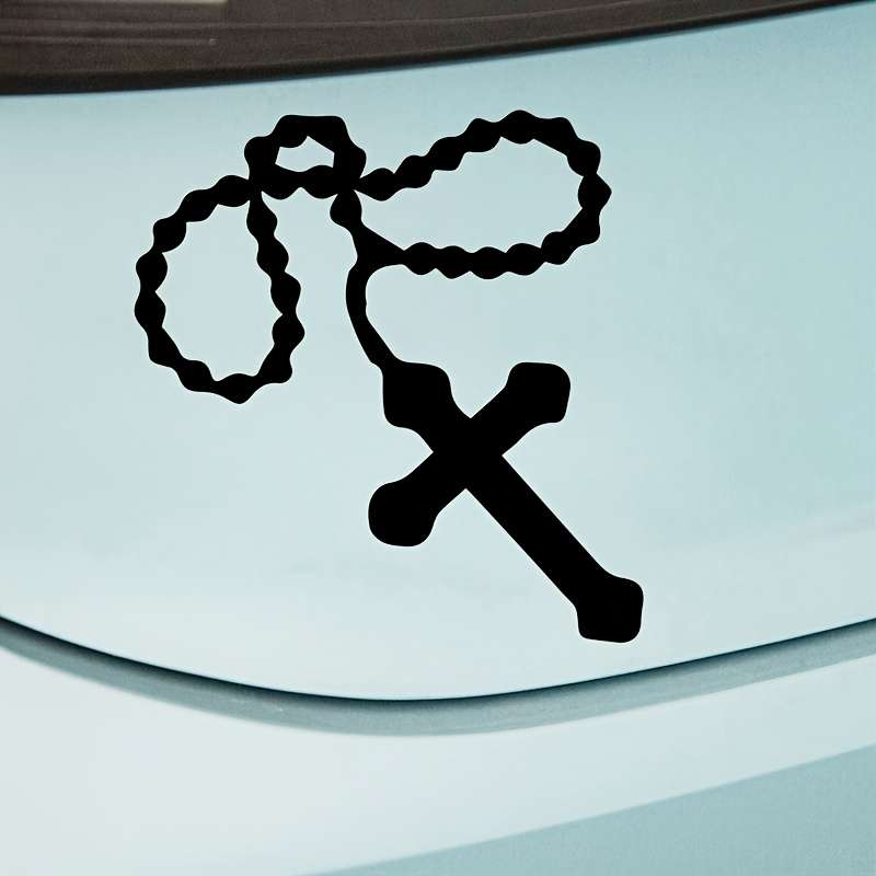 1pc Jesus Cross 17.3X20CM Jesus Christian Themed Stickers