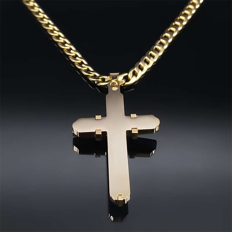 1 Piece Golden B Jesus Theme Pendant